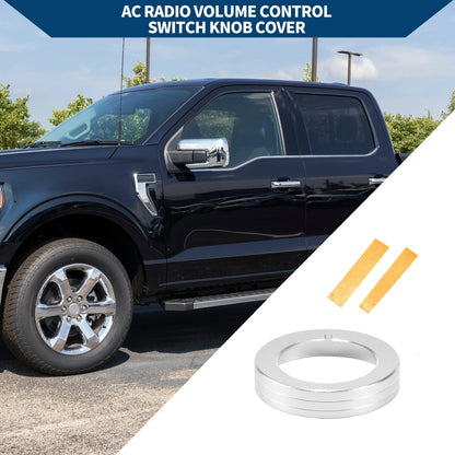 Headlight Knob Cover Ring for Ford Mustang (2015–2020) Silver Tone 1 Pcs