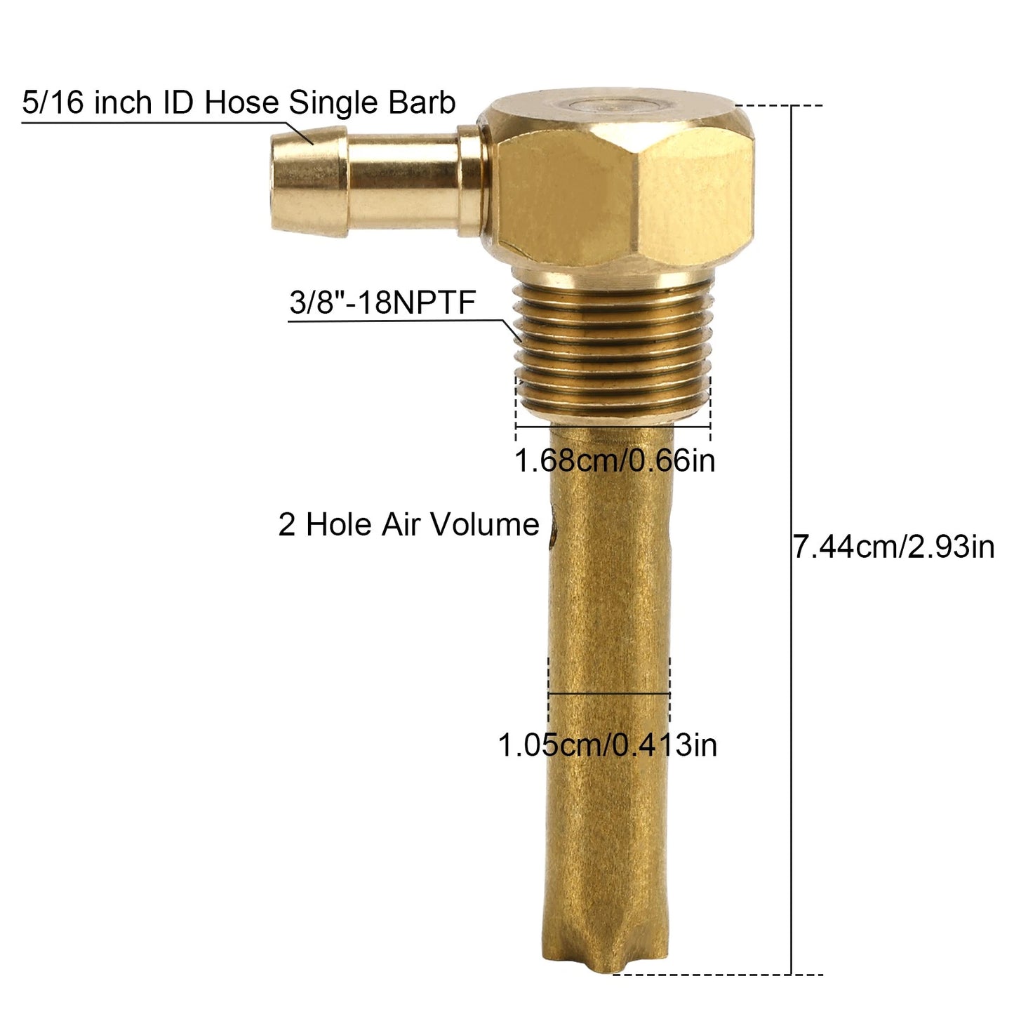 5/16" ID Fuel Tank Vent Hose for Small & Large Tanks (3/8"-18NPTF)