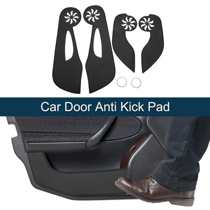 Car Door Anti Kick Pad Sticker Protector for Honda Fit (2008-2013) Black 1 Set