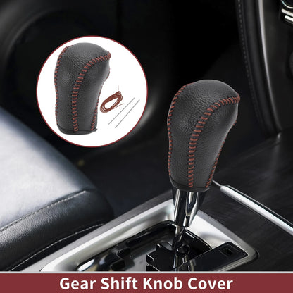 1 Pc Gear Shift Knob Cover for Mazda CX-5 (2013–2014) Black Brown