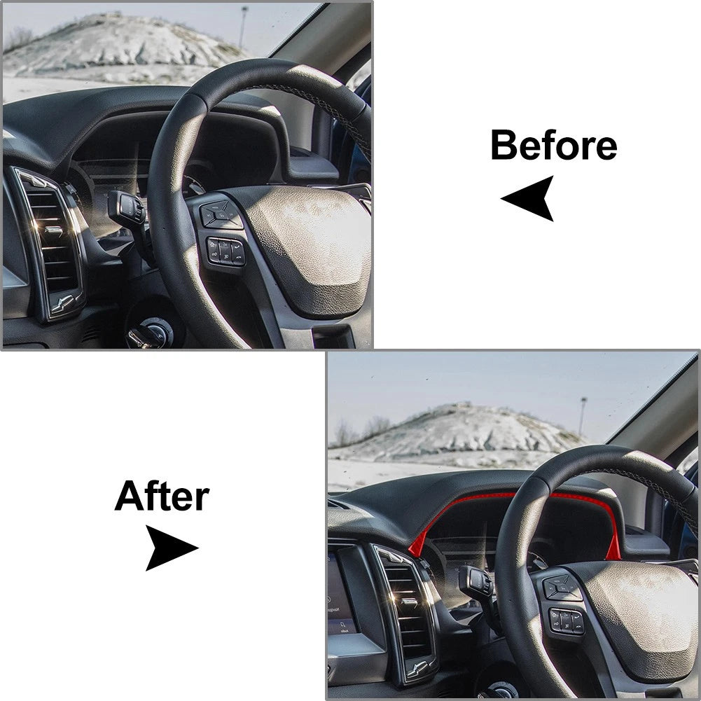 Speedometer Upper Frame Cover Trim Strip for Ford Ranger Sport (2019–2023)