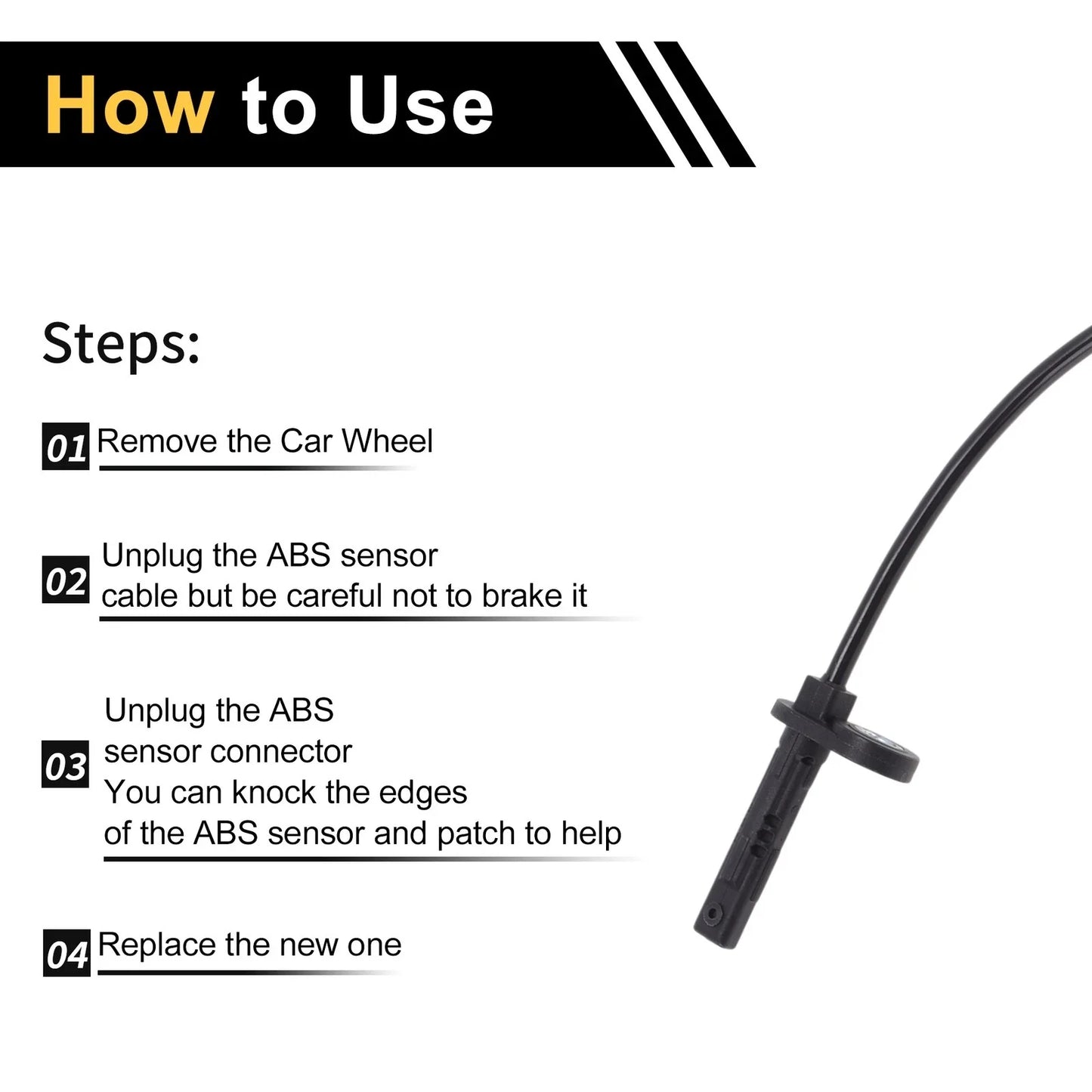 ABS Wheel Speed Sensor for Honda Elysion (2004-2015) - 1 x Left/Right Rear