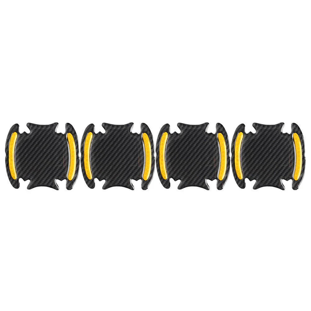 Carbon Fiber Gold Door Handle Reflective Sticker Scratch Cover for Car