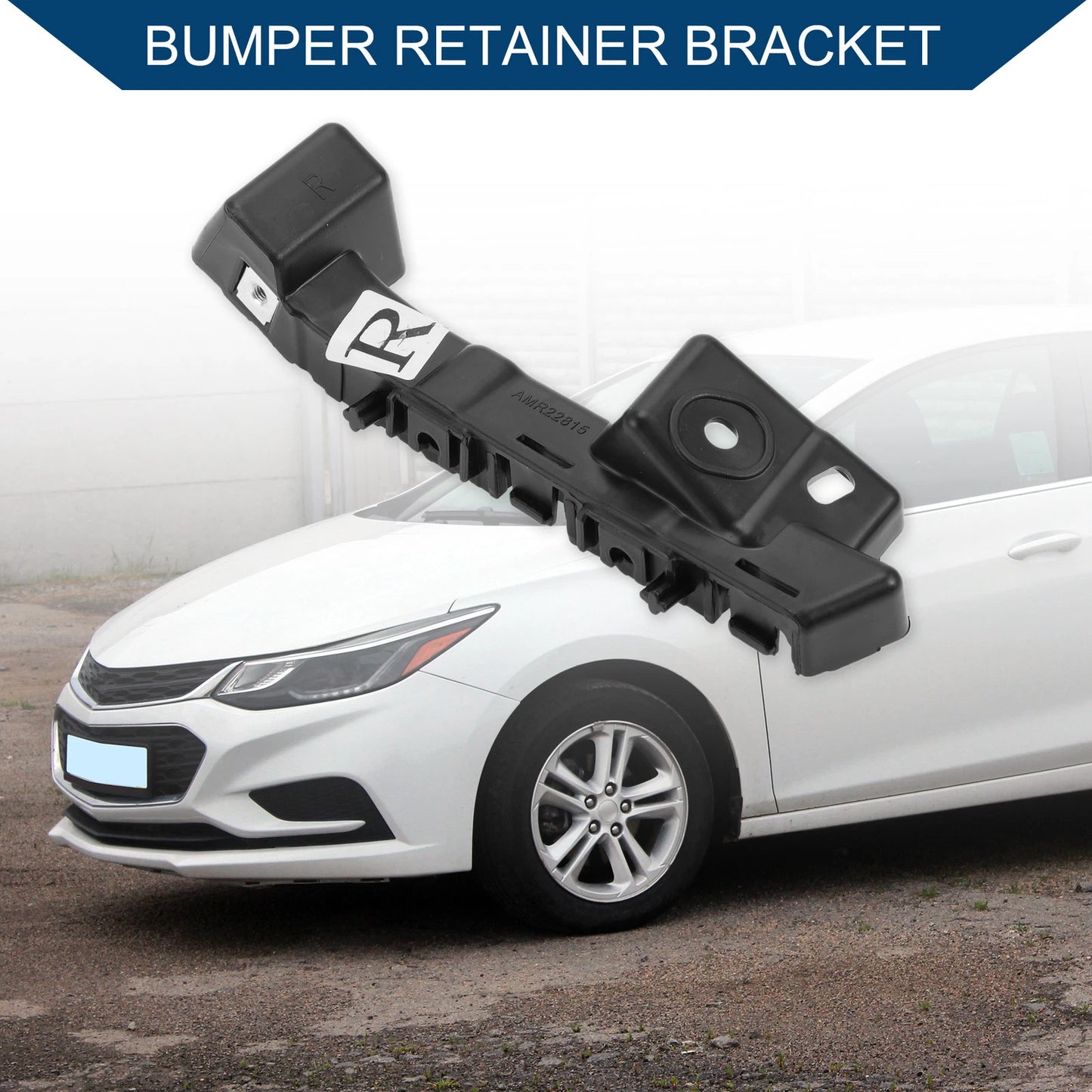 1pc Right Front Bumper Support Bracket for Chevy Malibu (2016–2022) ABS Black
