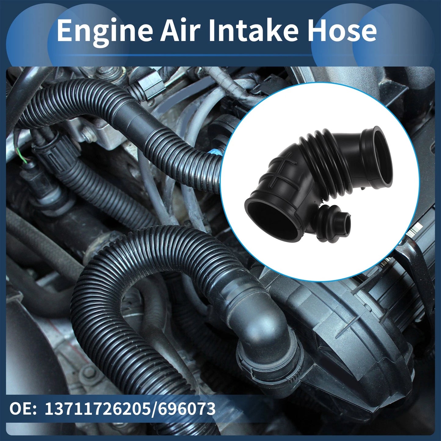 Engine Air Intake Hose for BMW 325iX (1989–1991) No. 13711726205 Rubber