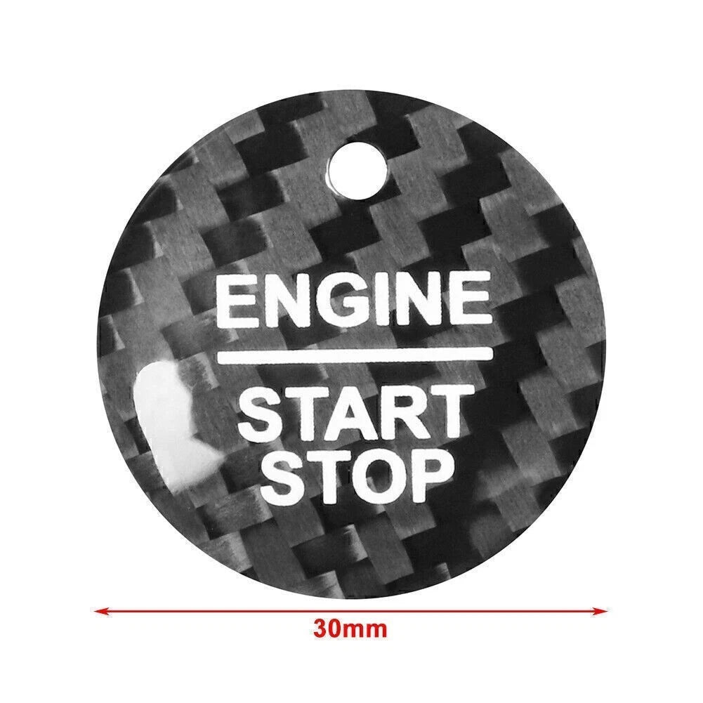 Carbon Fiber Keyless Engine Push Start Button Sticker for Ford F-150 Raptor (2017–2020)