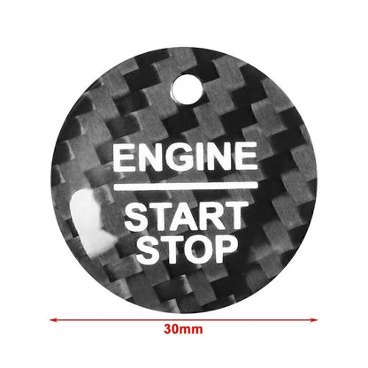 Carbon Fiber Keyless Engine Push Start Button Sticker for Ford F-150 Raptor (2017–2020)