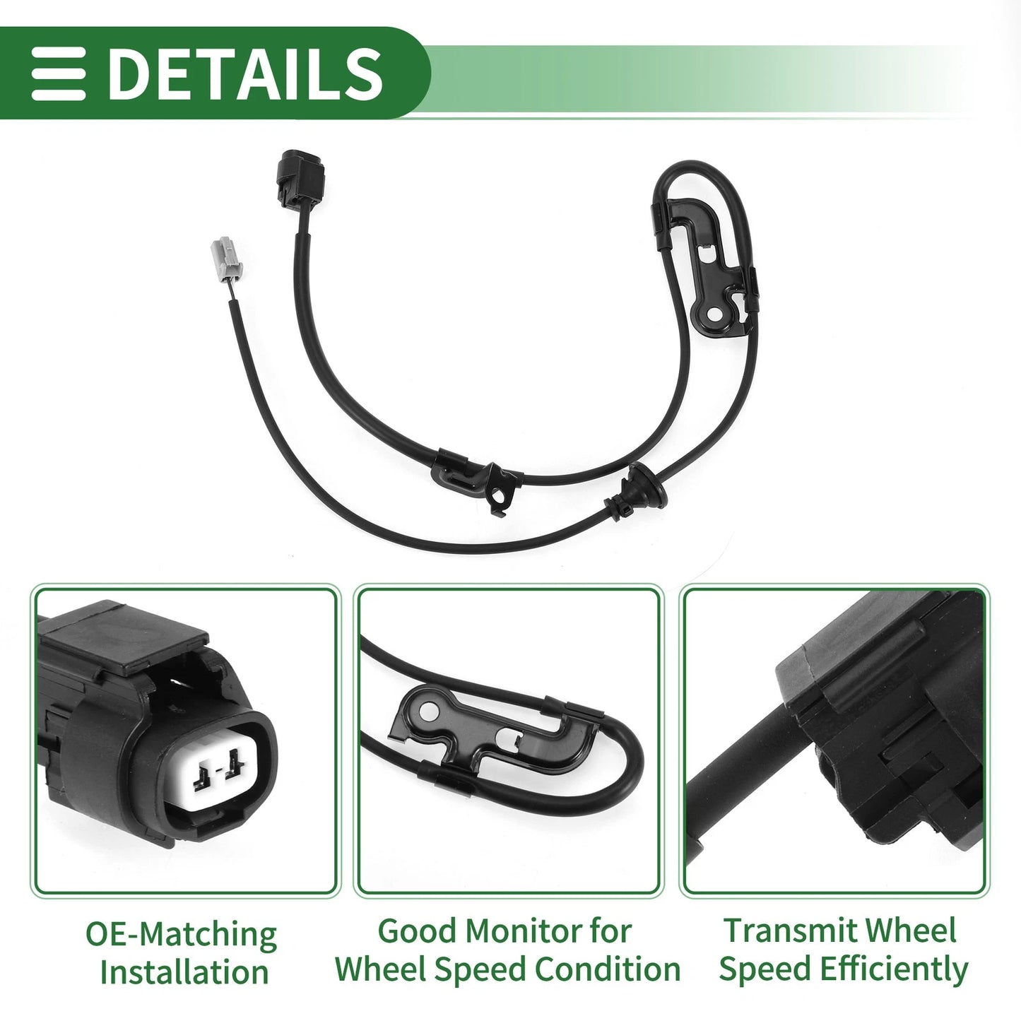 ABS Wheel Speed Sensor No. 8951633010 for Toyota Camry (2018–2023) Rear Right