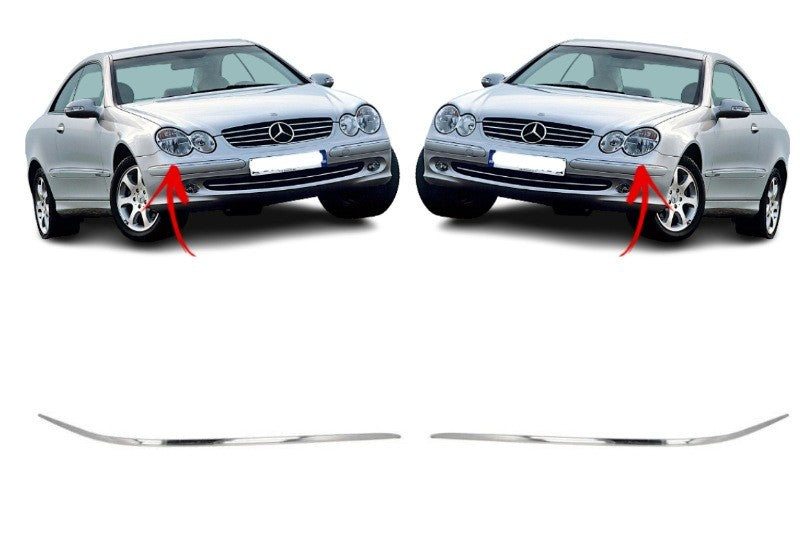 1 Pair Bumper Trim for Mercedes Benz CLK320 CLK500 (2003–2005)