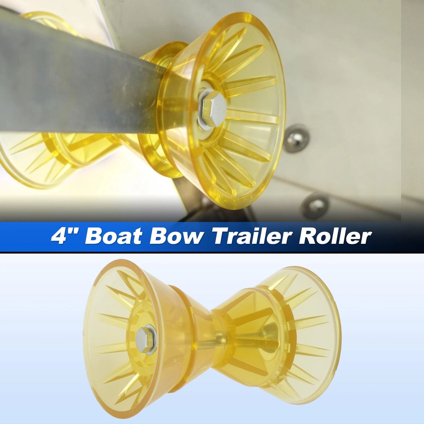 4" Boat Bow Trailer Roller with End Bells