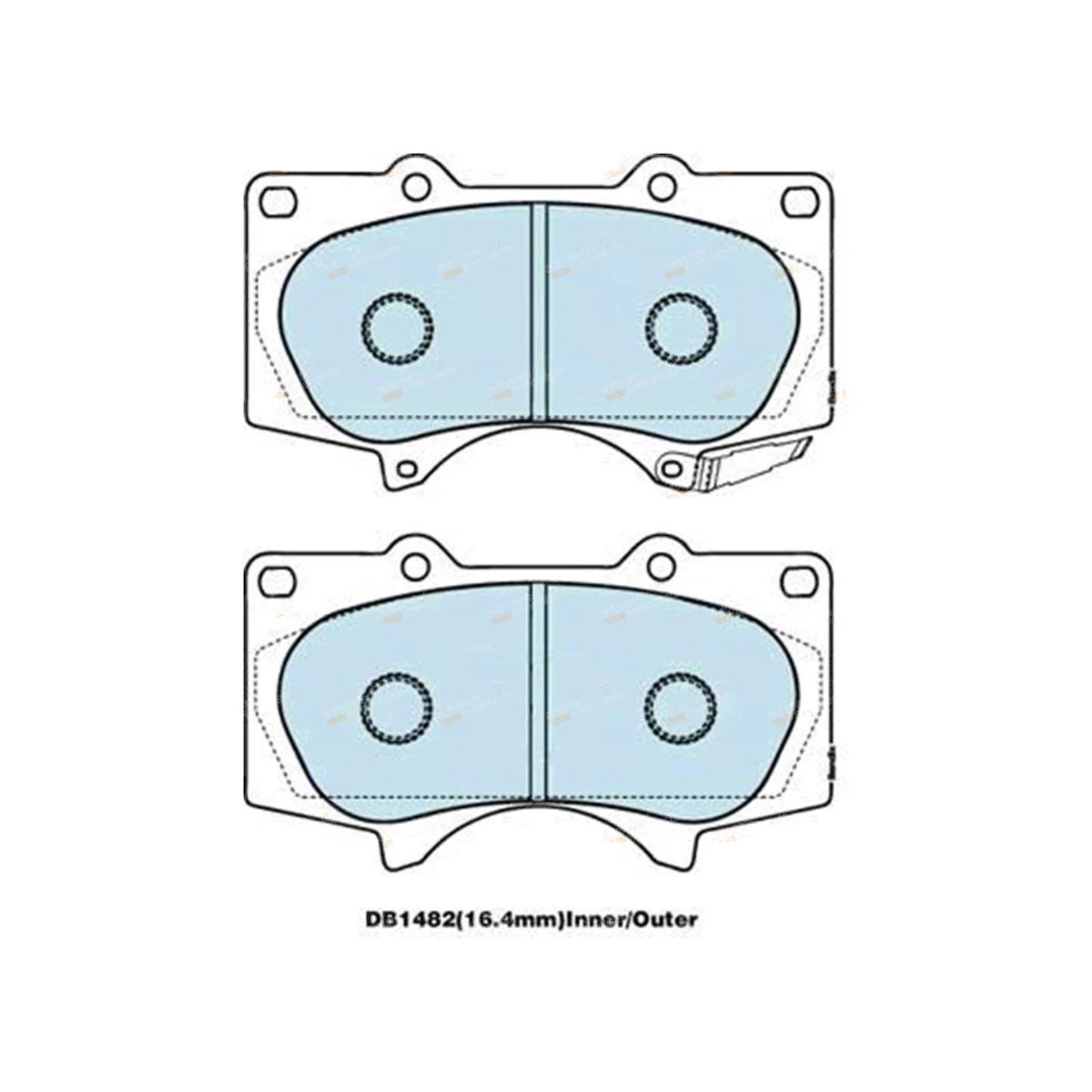Set of 4 Front Disc Brake Pads for Toyota Prado 120 121 125 150 155 (2002–2018)