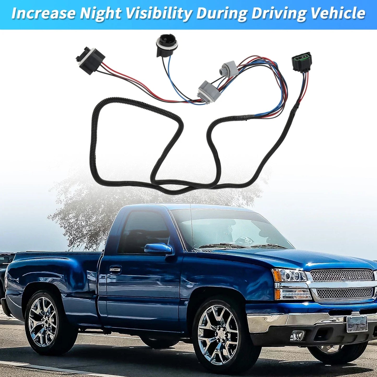 Right Tail Light Wiring Harness for Chevy Silverado 1500 2500 3500 (2007-2013)