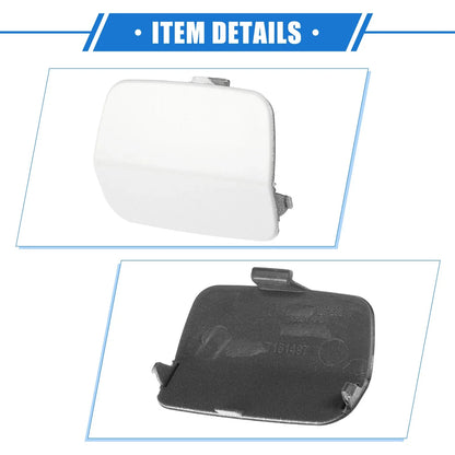 Tow Hook Eye Hole Cover Cap for BMW 3-Series (2007 - 2010) White Rear Right