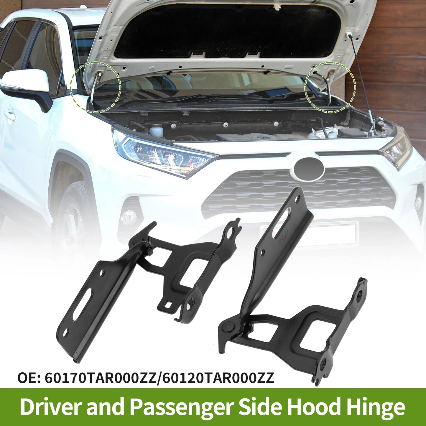Hood Hinges for Honda Fit (2015–2020) 1 Pair No. 60170TAR000ZZ