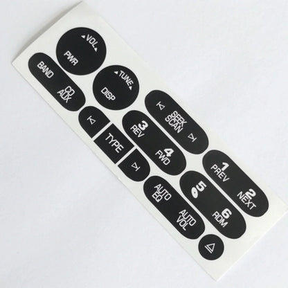 Radio Button Repair Decal Sticker for 2002-2006 Cadillac Isuzu Black