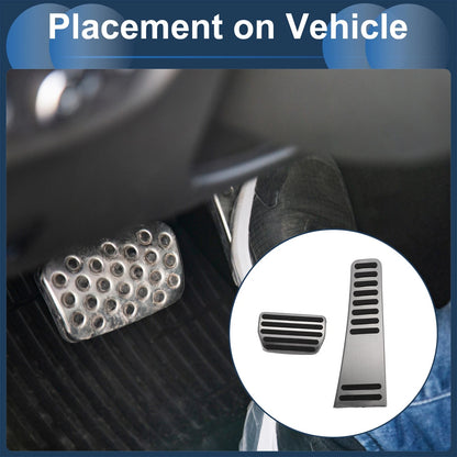 2X Automatic Foot Accelerator Pedal Covers for Volvo XC90 (2018–2021) Silver Tone