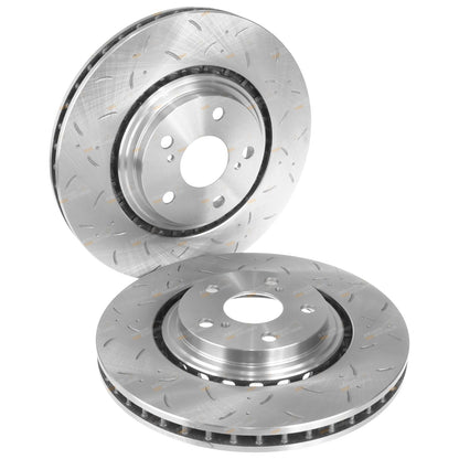 Front Slotted Dimpled Disc Brake Rotors for Kluger (2007–2020)