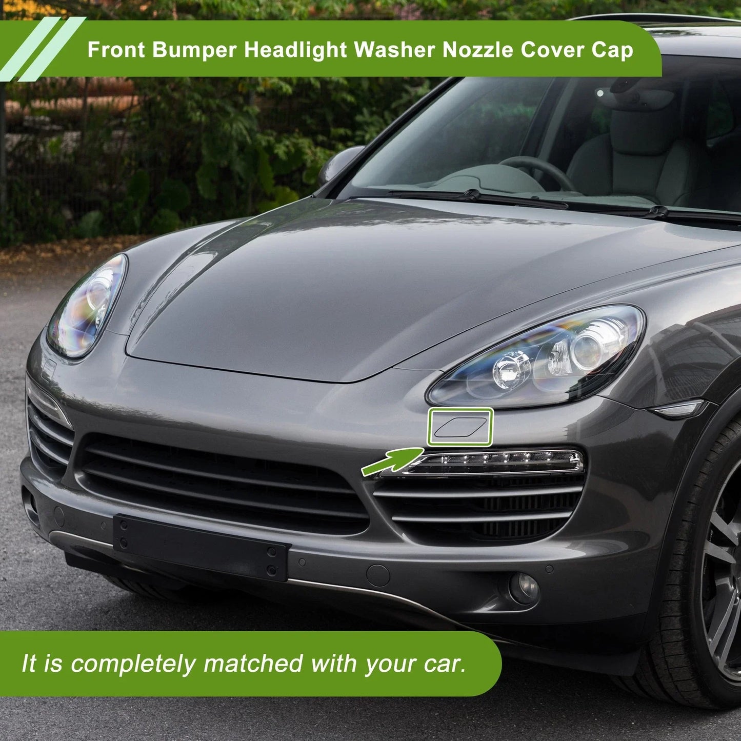 Washer Nozzle Cover for Porsche Cayenne 92A (2011-2018) - Silver Tone
