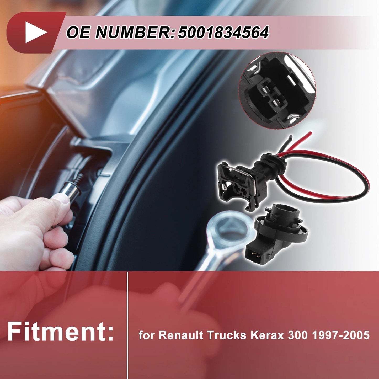 Indicator Light Socket Wiring for Renault Trucks Kerax 300 (1997–2005) No.5001834564