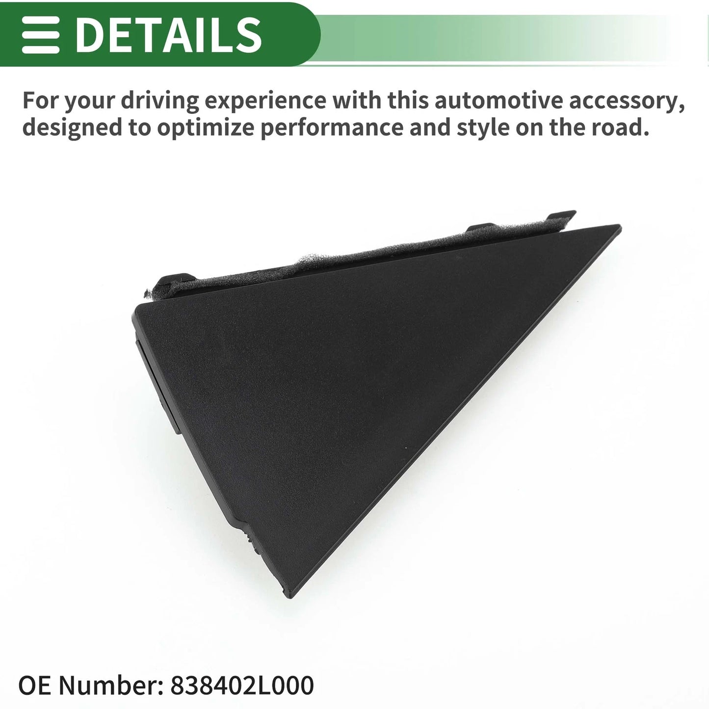 Front Right Pillar Corner Triangle Trim for Hyundai i30 (2008) No. 838402L000