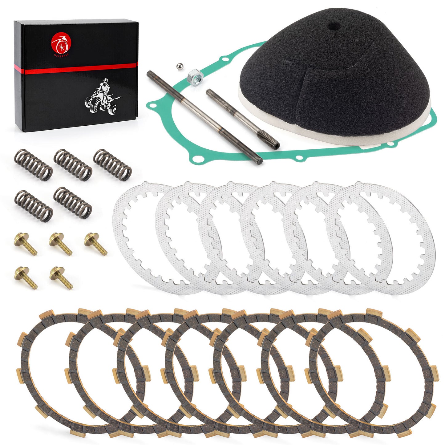 Clutch Friction Steel Plates Push Rod Kit for Yamaha Blaster (1988–2006)