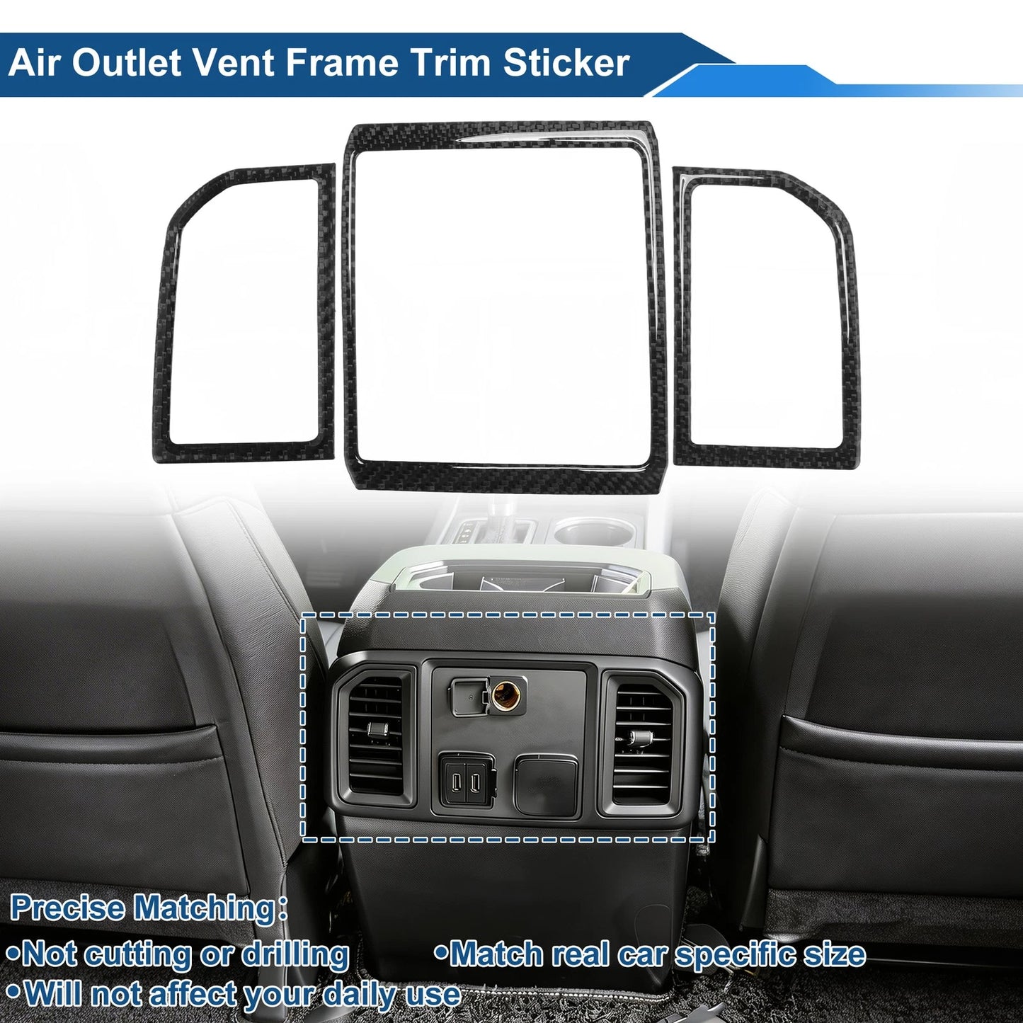 Set of 1 Air Condition Outlet Vent Trim Cover Frame for Ford F150 (2015–2020)