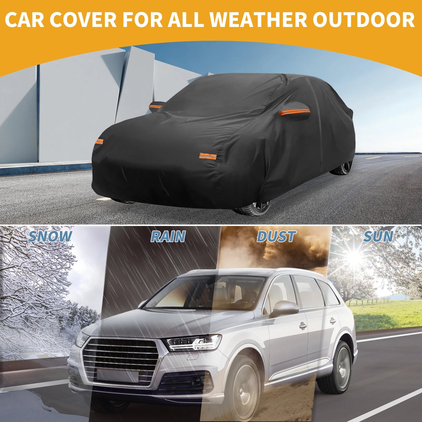 Car Cover Waterproof All Weather for Subaru WRX Sedan (190T-PU)