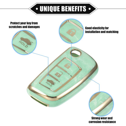 3 Button Smart Key Fob Case Cover for Nissan Rogue Frontier (2014–2023)