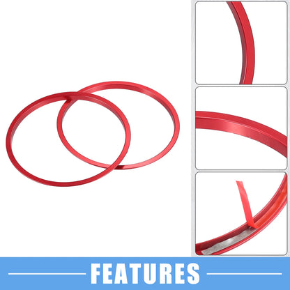 Set of 4 AC Vent Ring Cover Trim for Toyota Tacoma (2016–2024) Aluminum Red