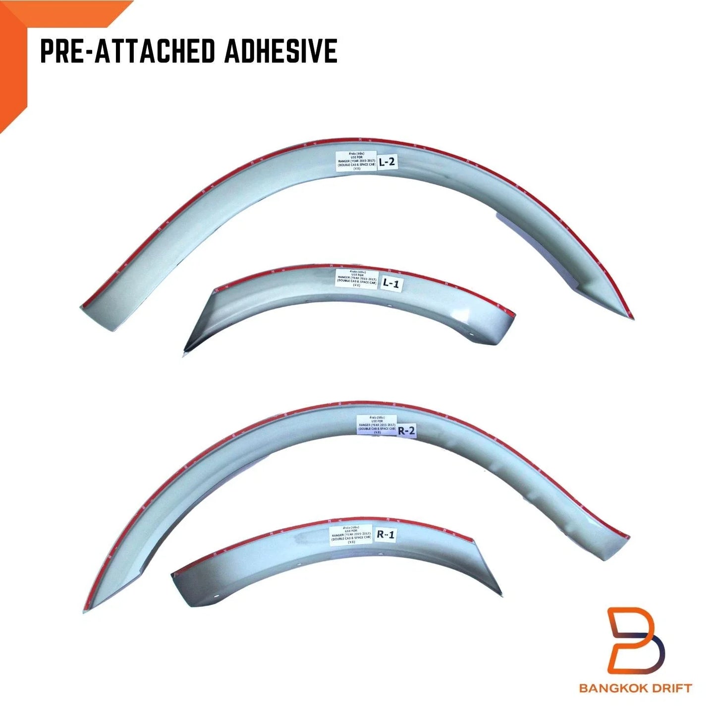 3" Slim Fender Flares Wheel Arch for Ford Ranger PX2 T6 (2015-2018)