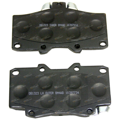 Front Slotted Disc Brake Rotors + Bendix Pads for Toyota Prado (1996–2002)
