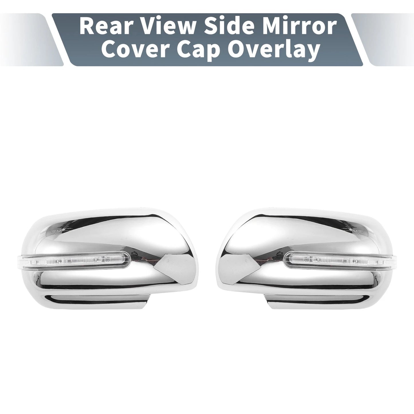 Set of 2 Rearview Mirror Cover Overlays for Suzuki (with LED Light)