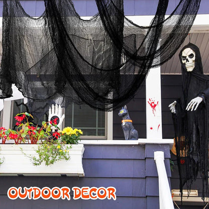 6pcs Halloween Creepy Gauze Cloth for Outdoor Yard Decoration