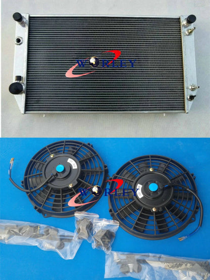 3-Row Aluminum Radiator with Fans for Jaguar XJS V12/XJ12 (1976–1996)