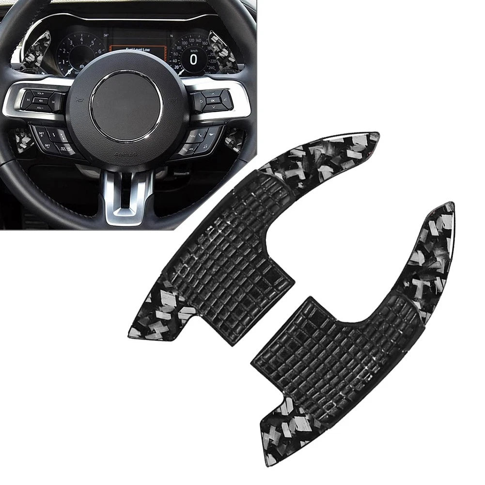 Red Carbon Fiber Steering Wheel Shift Paddle Extension for Ford Taurus (2010–2019)