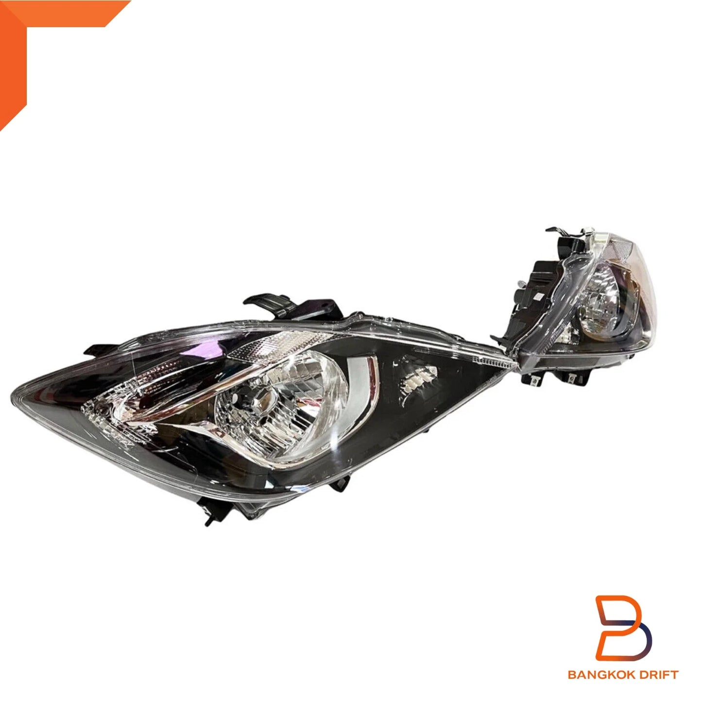 PAIR BLACK BODY HEADLIGHTS for MAZDA BT-50 UTE (2012-2019)