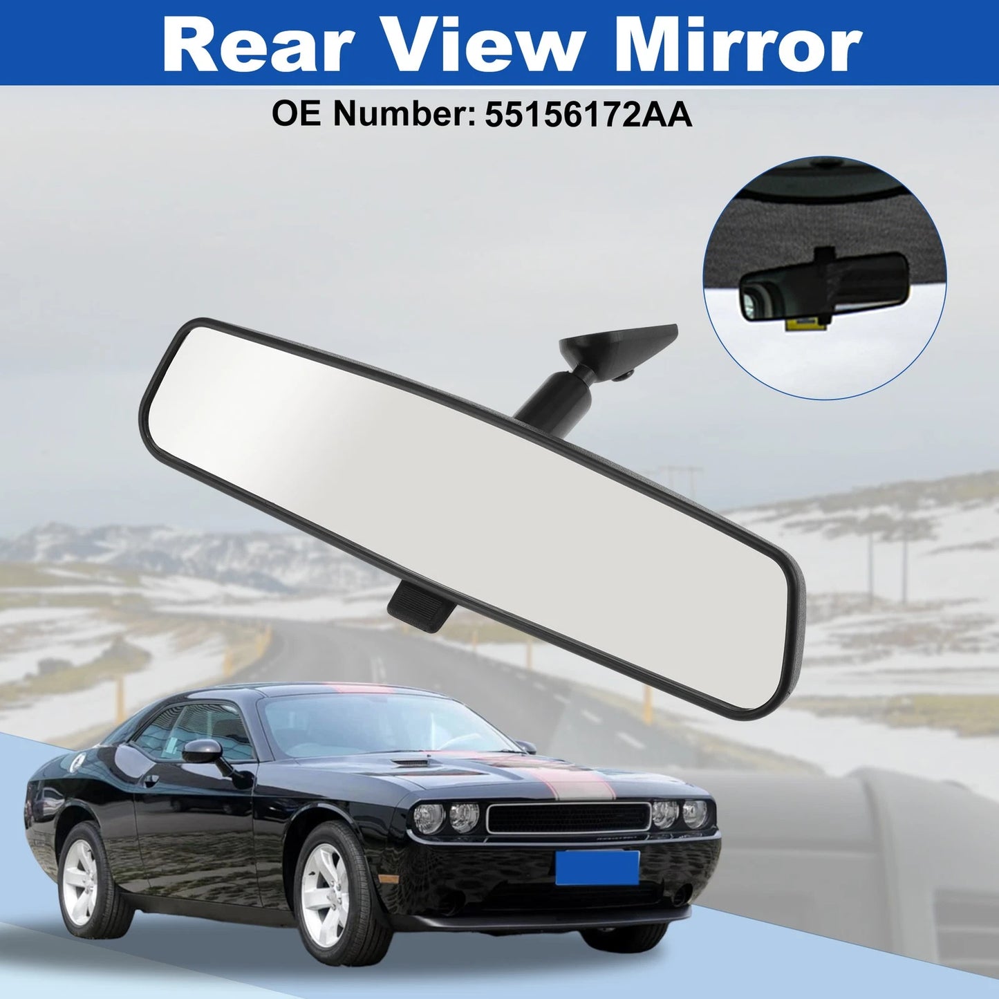 Interior Rearview Mirror for Jeep Wrangler (2001–2017) 55156172AA