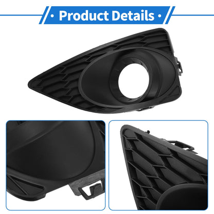 Front Left Fog Light Grill No. 615343548623 for Ford Fusion (2010–2012) Black ABS