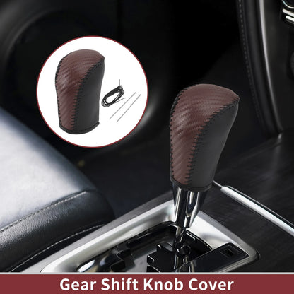 Gear Shift Knob Cover for Subaru Forester (2006–2012) Black Brown
