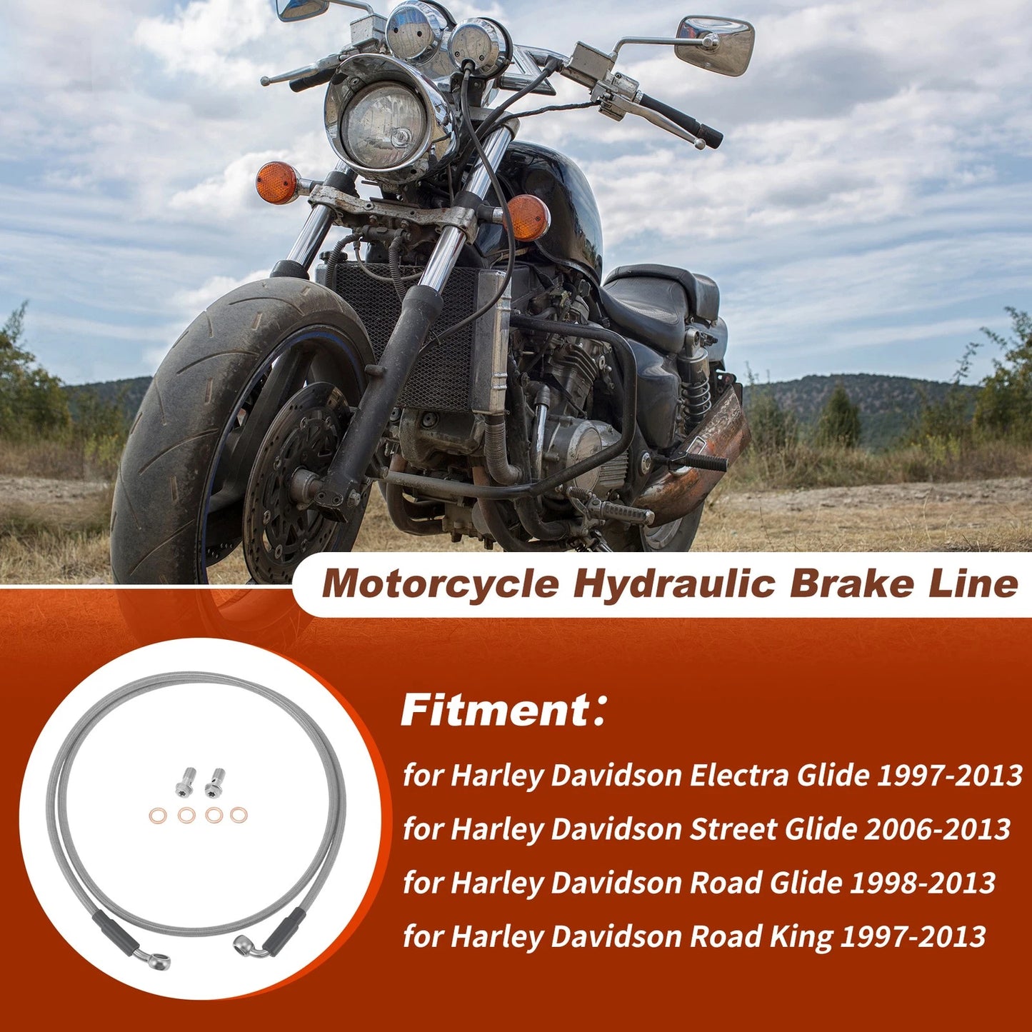 Brake Hose Oil Line for Harley Davidson Electra Glide (1950–2023)