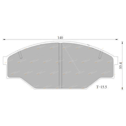 Front Disc Brake Pad Set for Hiace Van LH50 LH51 LH60 LH61 LH70 LH71(1982–1989)