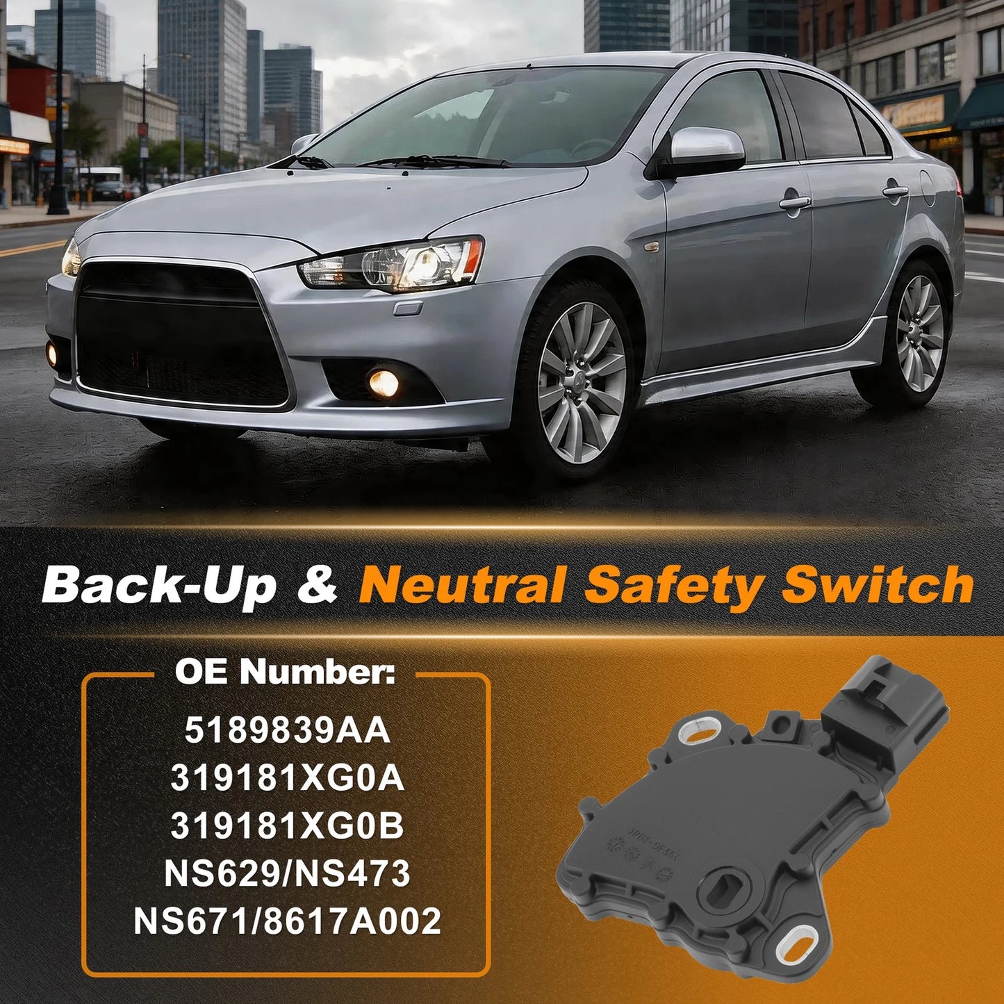Neutral Safety Switch Sensor 8617A002 for Mitsubishi Lancer Outlander (2011–2016)