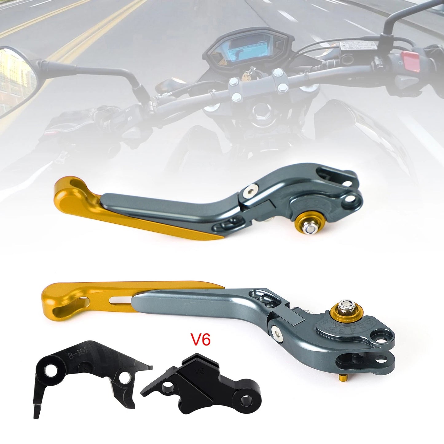 Adjustable Clutch Brake Levers for Yamaha XSR900 MT-09 (2024–2025) Blue