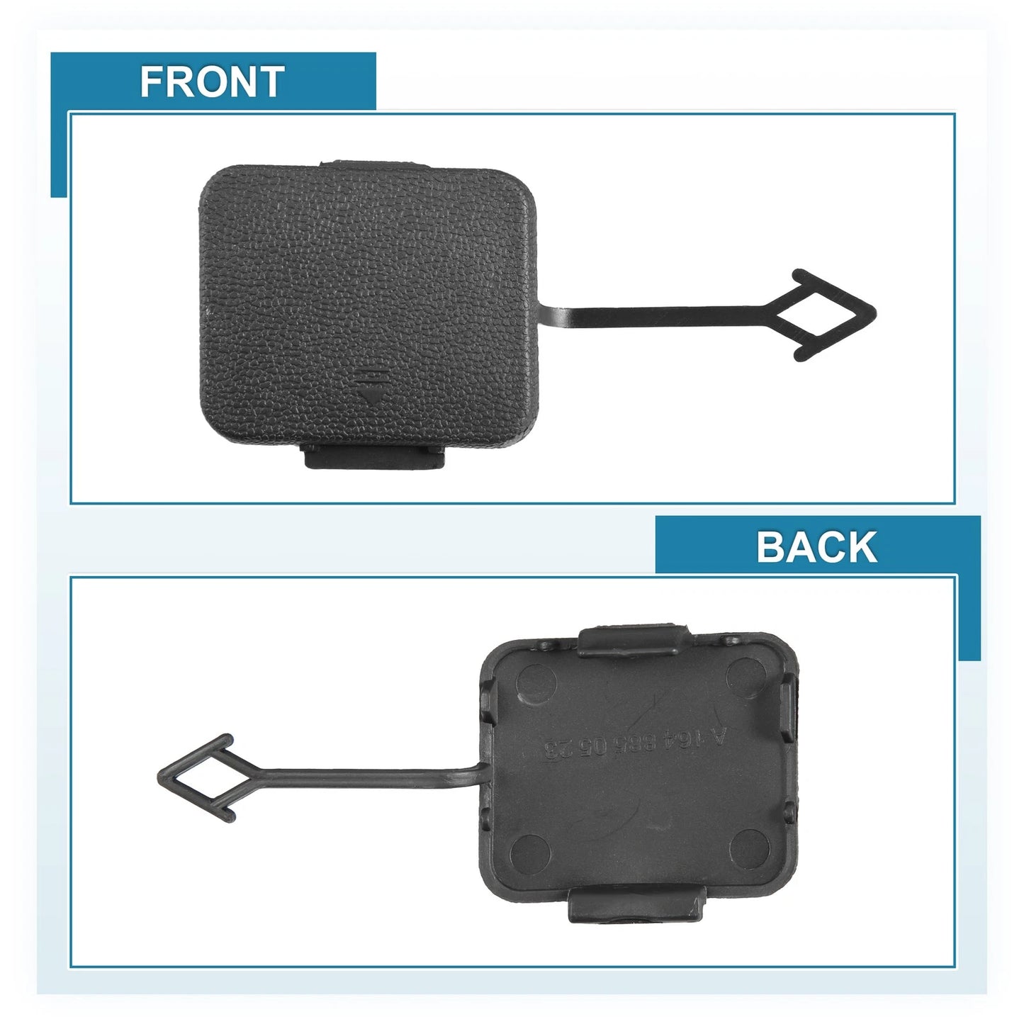 Rear Bumper Tow Hook Cover for Mercedes-Benz (2006–2011) 1648850523 Black