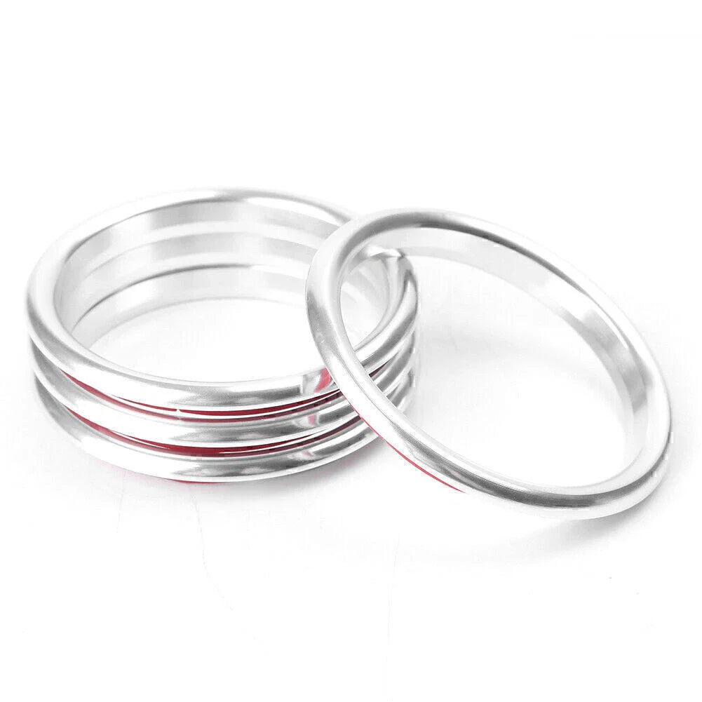 4 Pcs Silver Interior Air Vent Outlet Ring Covers for Audi A3 (2012-2019)