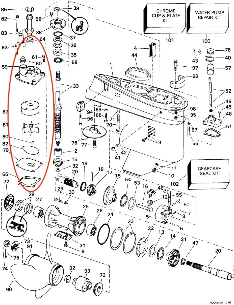 Water Pump Kit for Johnson Evinrude Outboard (Various Models)