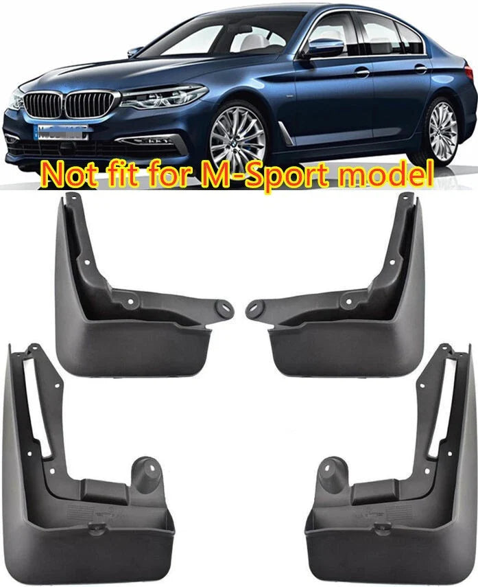 Genuine Front & Rear Splash Guards Mud Flaps for BMW 5 Series Sedan (2017–2023)