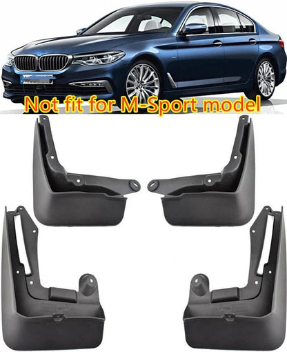 Genuine Front & Rear Splash Guards Mud Flaps for BMW 5 Series Sedan (2017–2023)