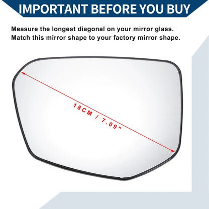 Heated Left Side Mirror Glass for Honda Civic Envix Crider (2016-2023)