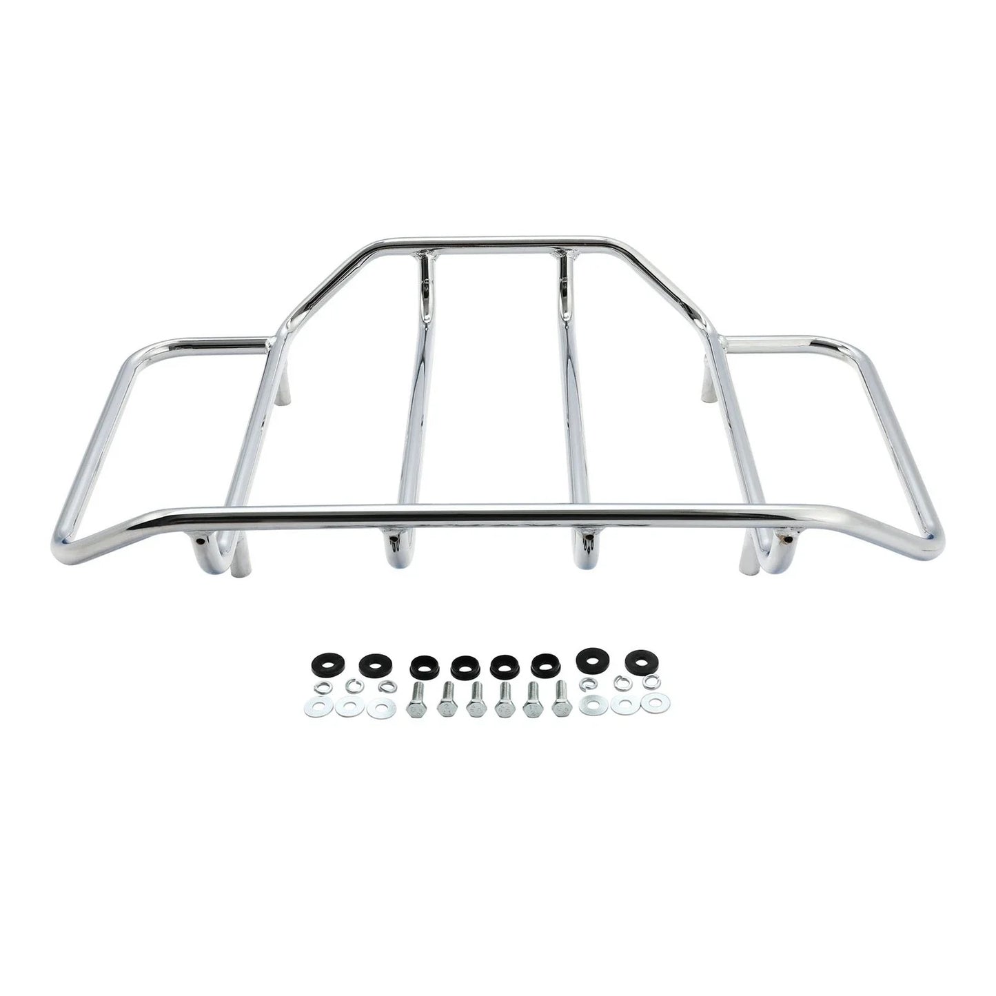Chrome/Black Trunk Top Luggage Rack for Harley Touring (1984-2024)